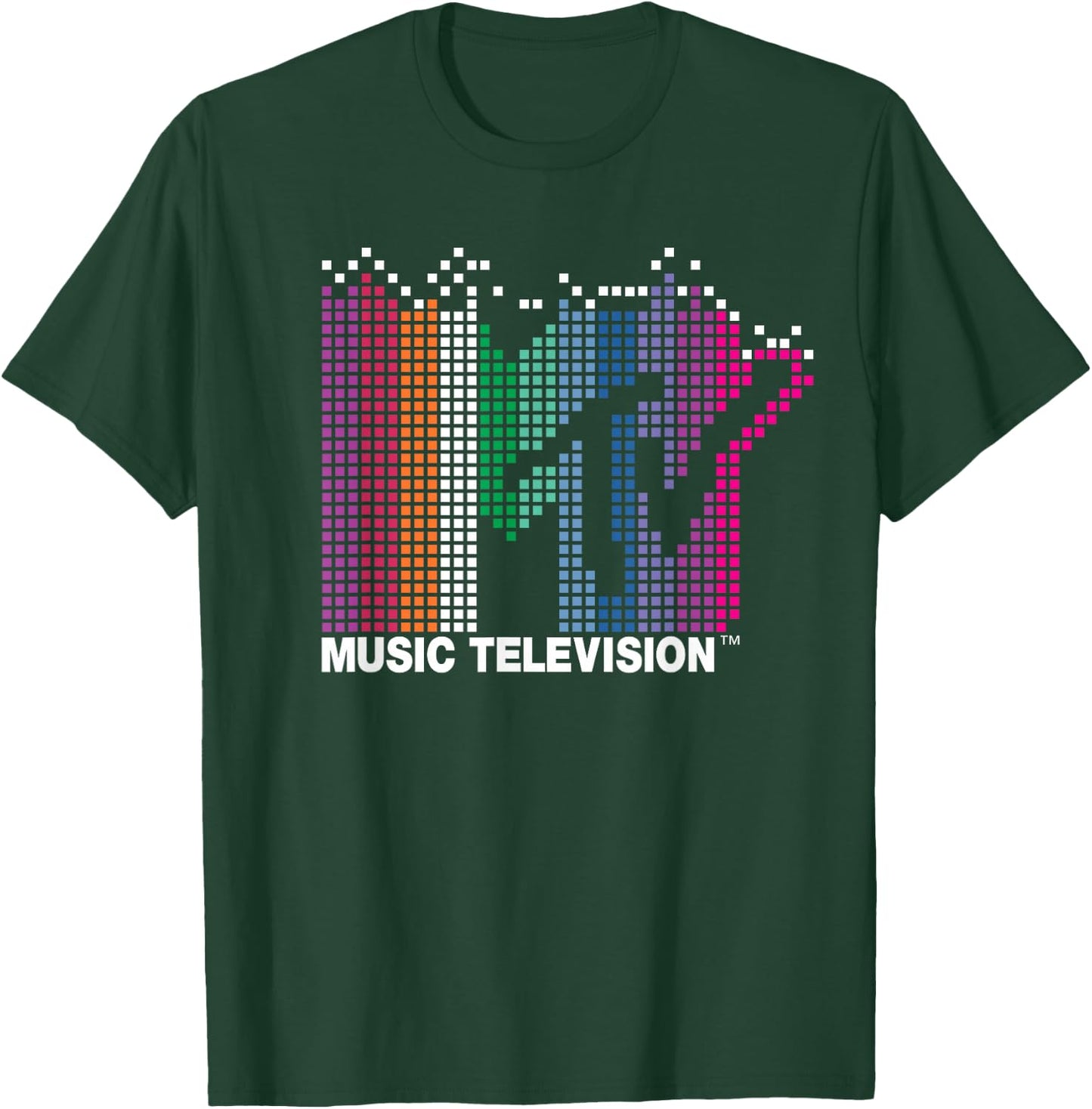 MTV - Rainbow Pixel Logo T-Shirt - T-Shirt | Forest