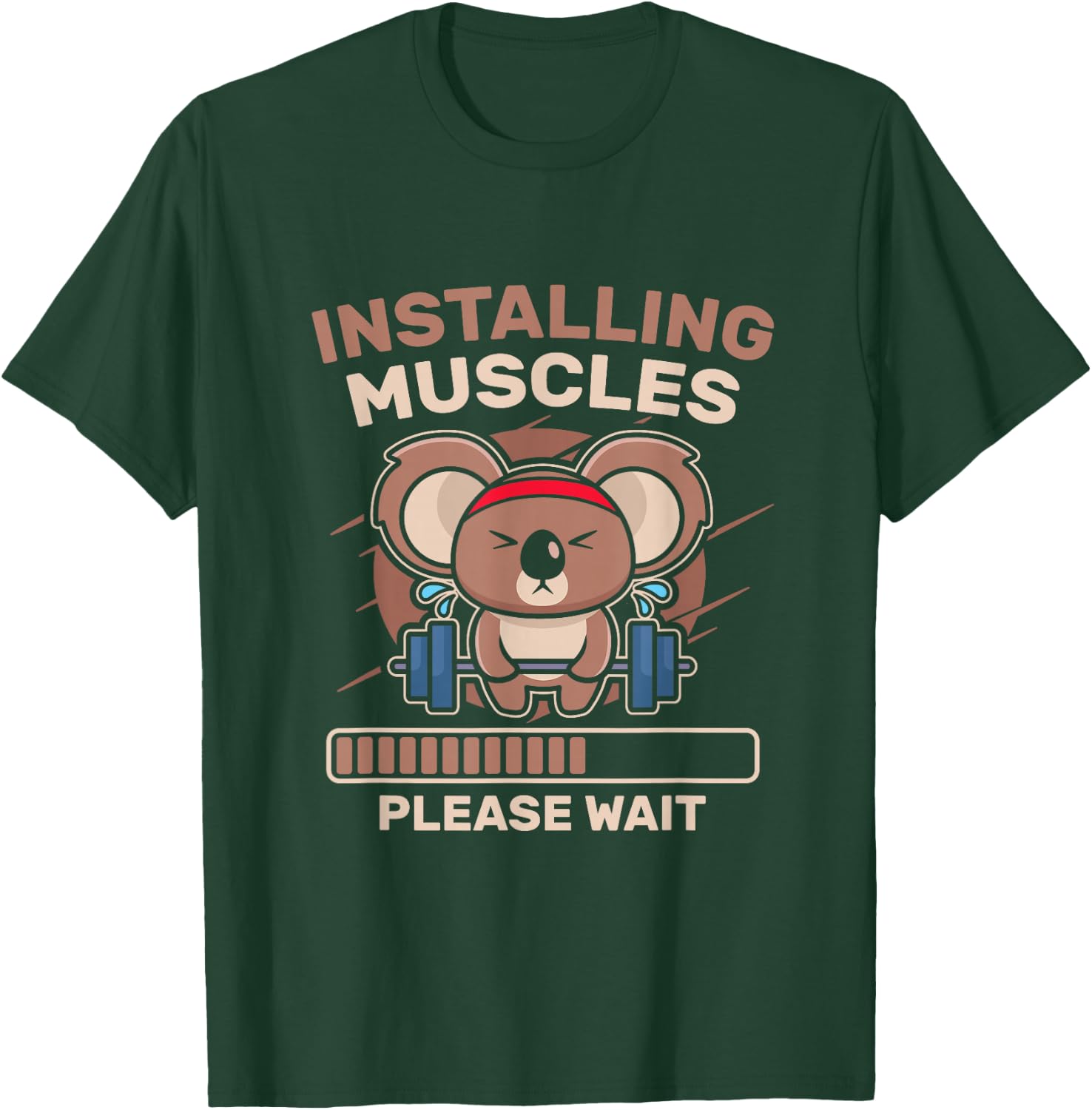 Installing Muscles Funny Gym Workout T-Shirt - T-Shirt | Forest