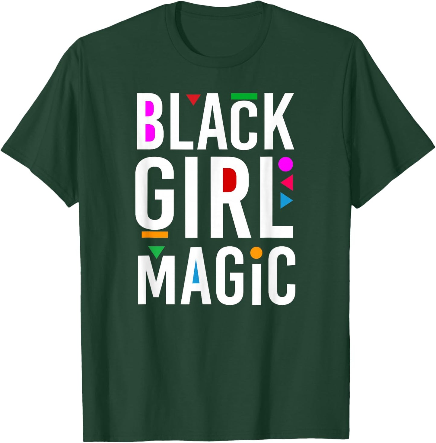 Black Girl Pride Magic Word Art T-Shirt - T-Shirt | Forest