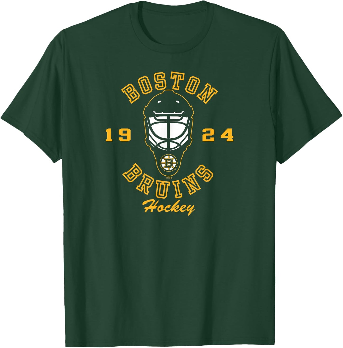 Boston Bruins Hockey Mask Black Officially Licensed T-Shirt - T-Shirt | Forest