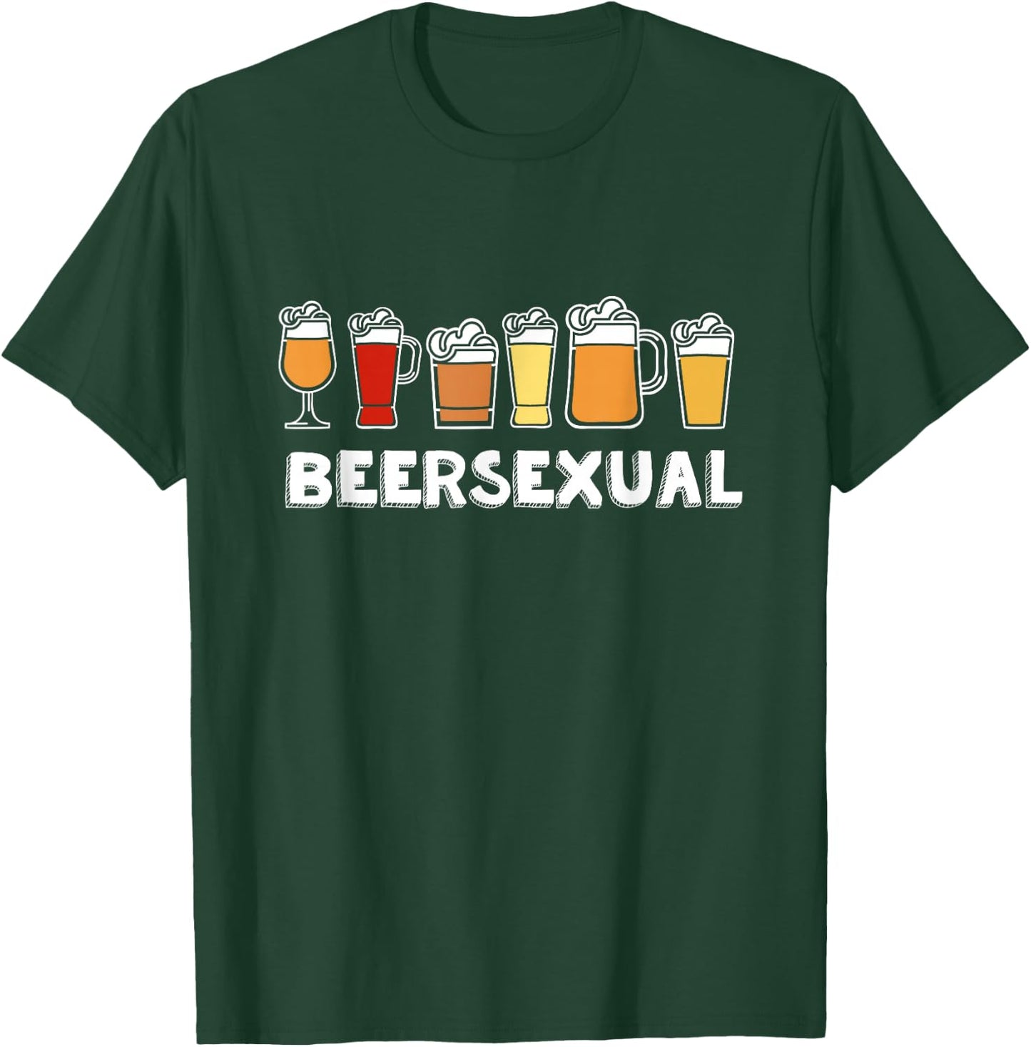 Beersexual Funny Beer Lover, Ale Lager IPA Humour T-Shirt - T-Shirt | Forest