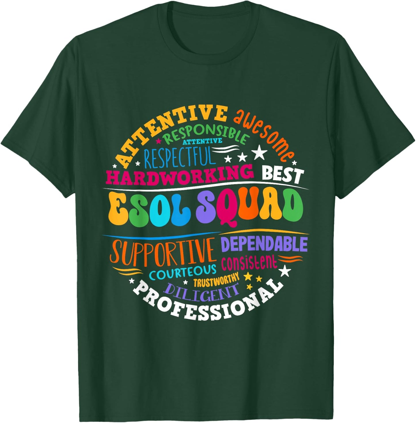 ESOL Squad Teachers and Students Team Back To School T-Shirt - T-Shirt | Forest
