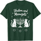 Shalom and Meowzels Funny Jewish Cat Hanukkah T-Shirt - T-Shirt | Forest