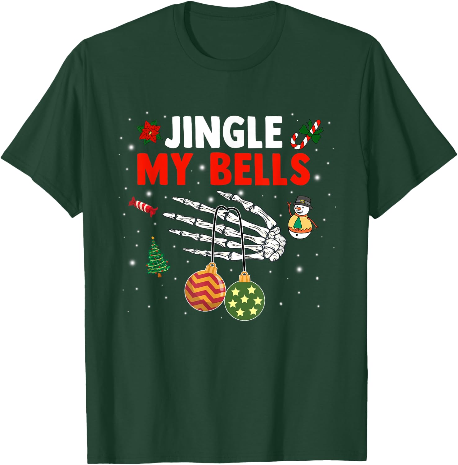Jingle My Bells Feel The Joy Christmas Matching Couples T-Shirt - T-Shirt | Forest