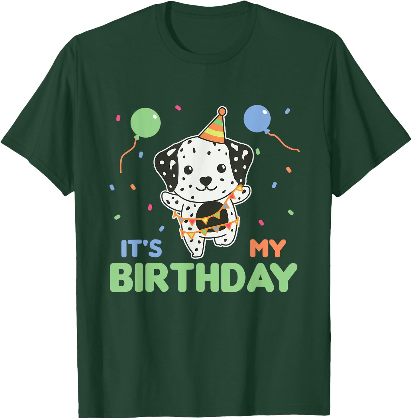 Dalmatian Birthday For Kids It's My Birthday T-Shirt - T-Shirt | Forest