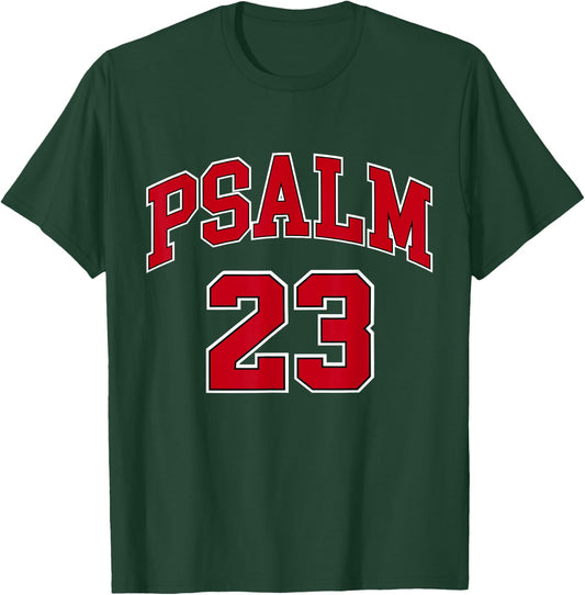 Psalm 23 Retro Sneaker Head Christian Bible Jesus T-Shirt - T-Shirt | Forest