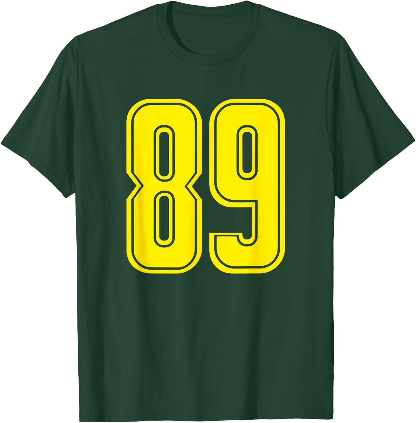 Yellow Sports Team Number 89 T-Shirt - T-Shirt | Forest