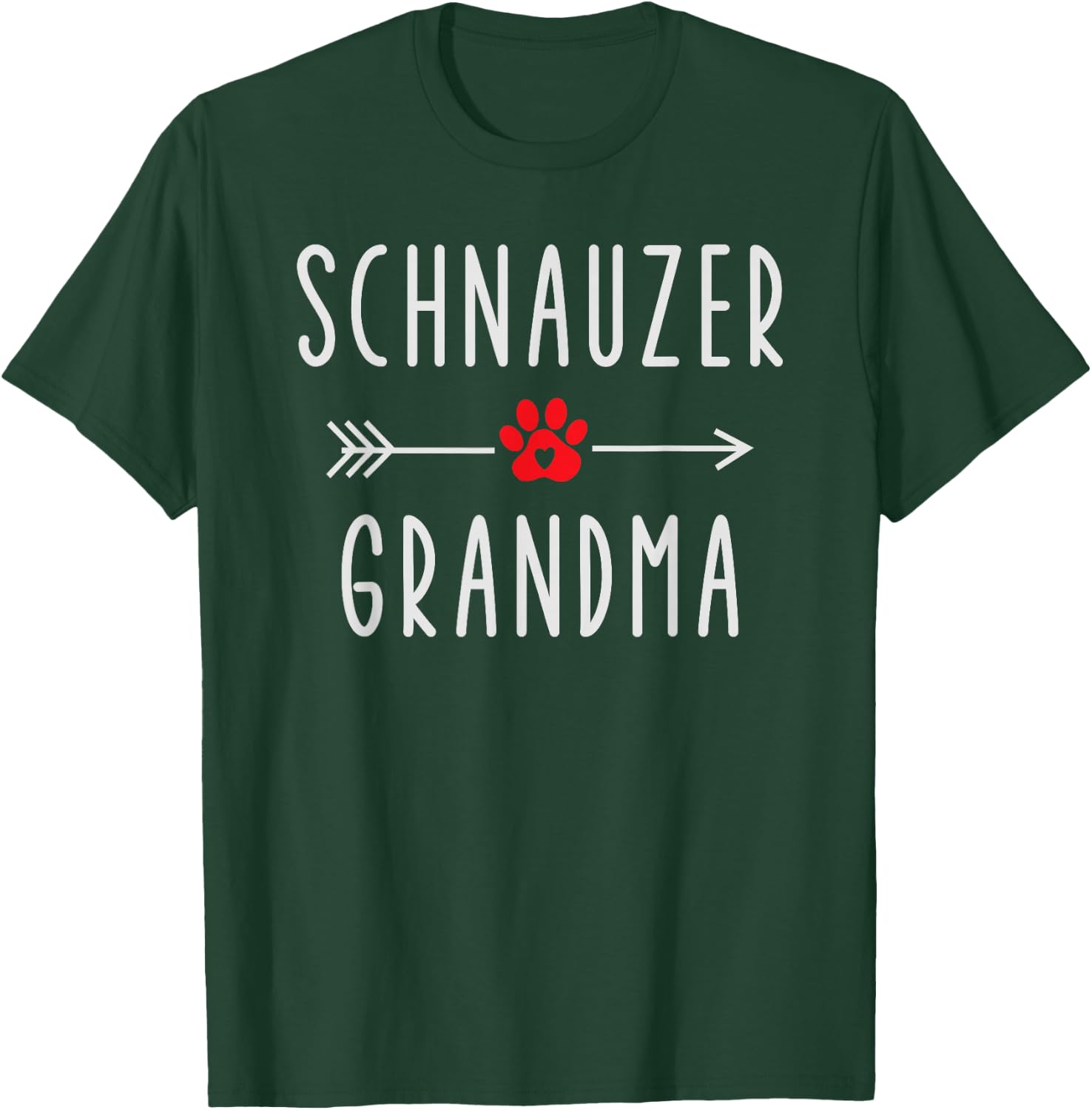 Schnauzer Grandma Dog Lover Gift Miniature Schnauzer Owner T-Shirt - T-Shirt | Forest
