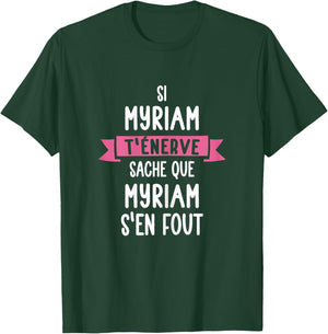 Gift Woman Humour Name Personalised Myriam , Black, Female X-Small T-Shirt - T-Shirt | Forest