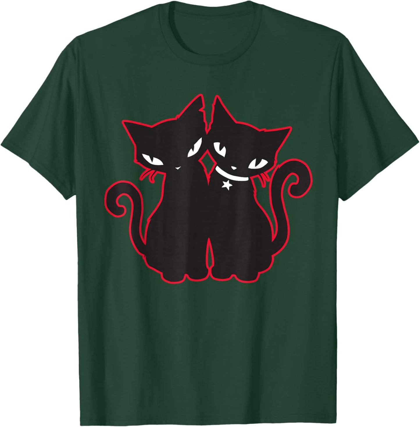 Emily The Strange Double Trouble - Women's X-Small Black Short Sleeve Classic Fit Cotton Blend T-Shirt - T-Shirt | Forest