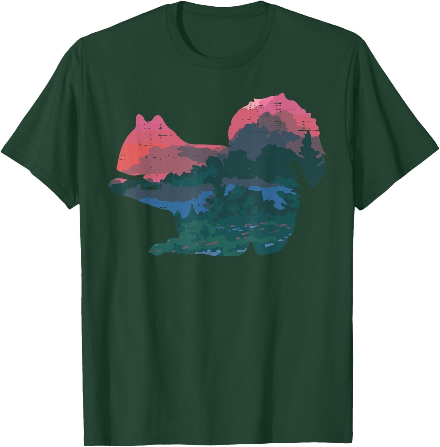 Squirrel Nature Mountain Chipmunk Rodent Art Women Men Kids T-Shirt - T-Shirt | Forest