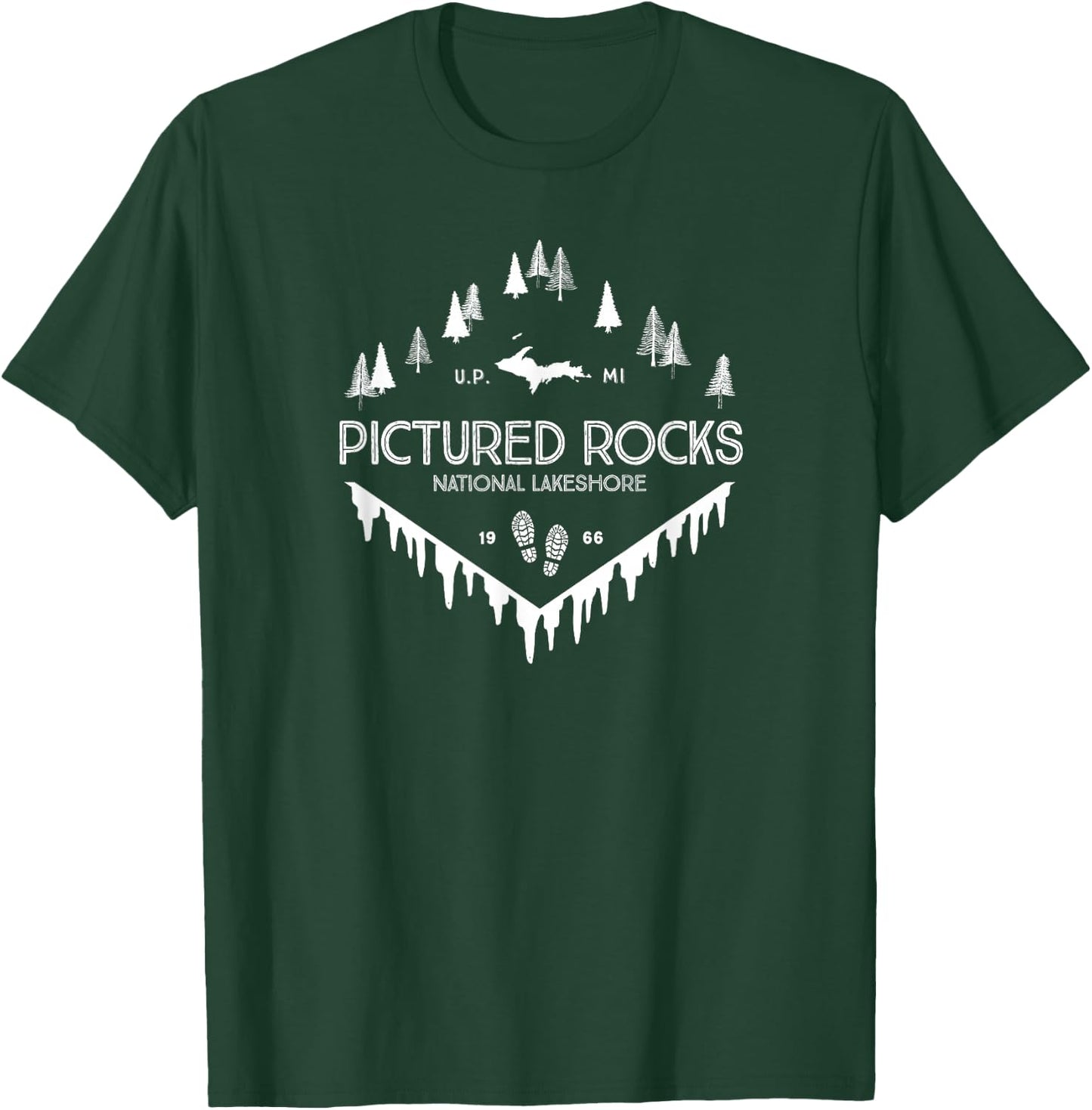 Pictured Rocks National Lakeshore Ice Caves UP Michigan T-Shirt - T-Shirt | Forest