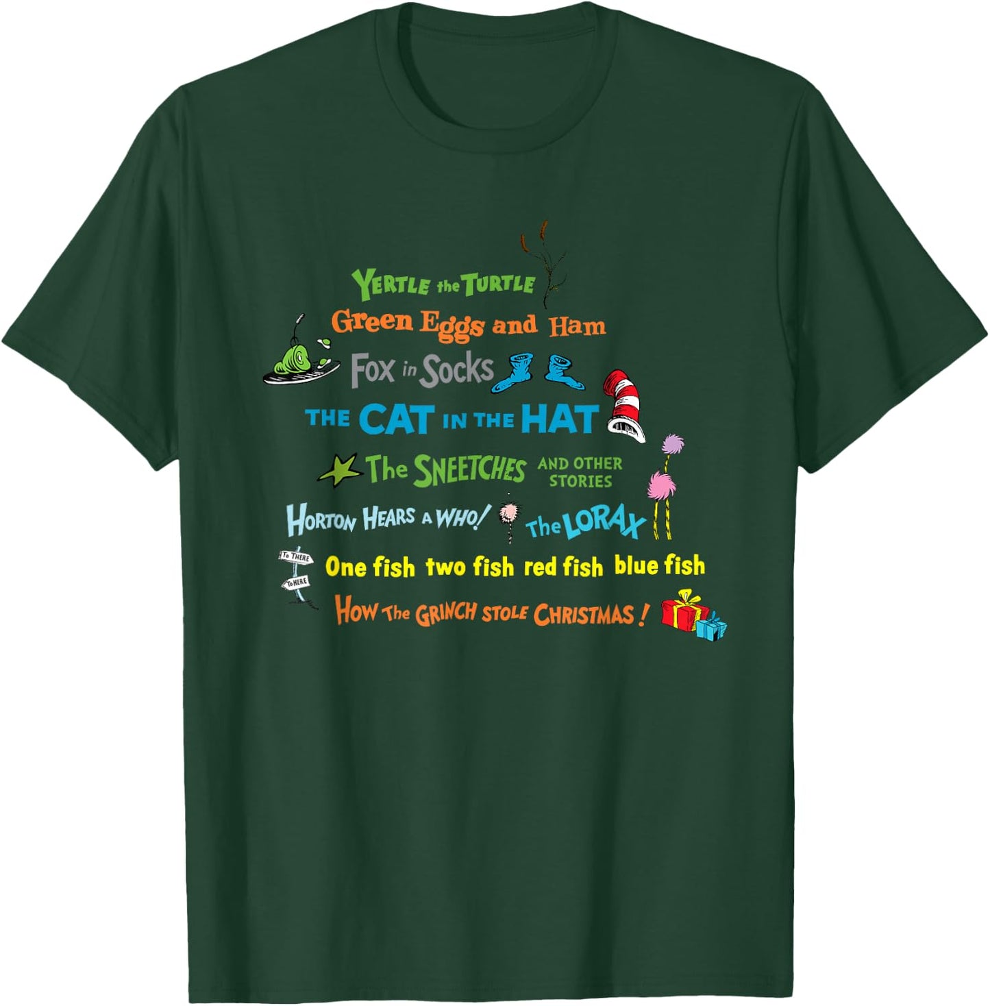 Dr. Seuss Book Title T-Shirt - T-Shirt | Forest