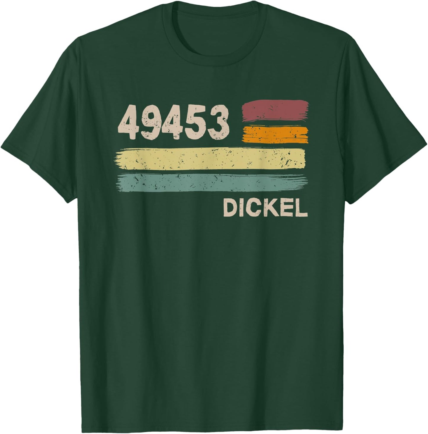 Retro 49453 Dickel Vintage Gemeinde PLZ T-Shirt - T-Shirt | Forest