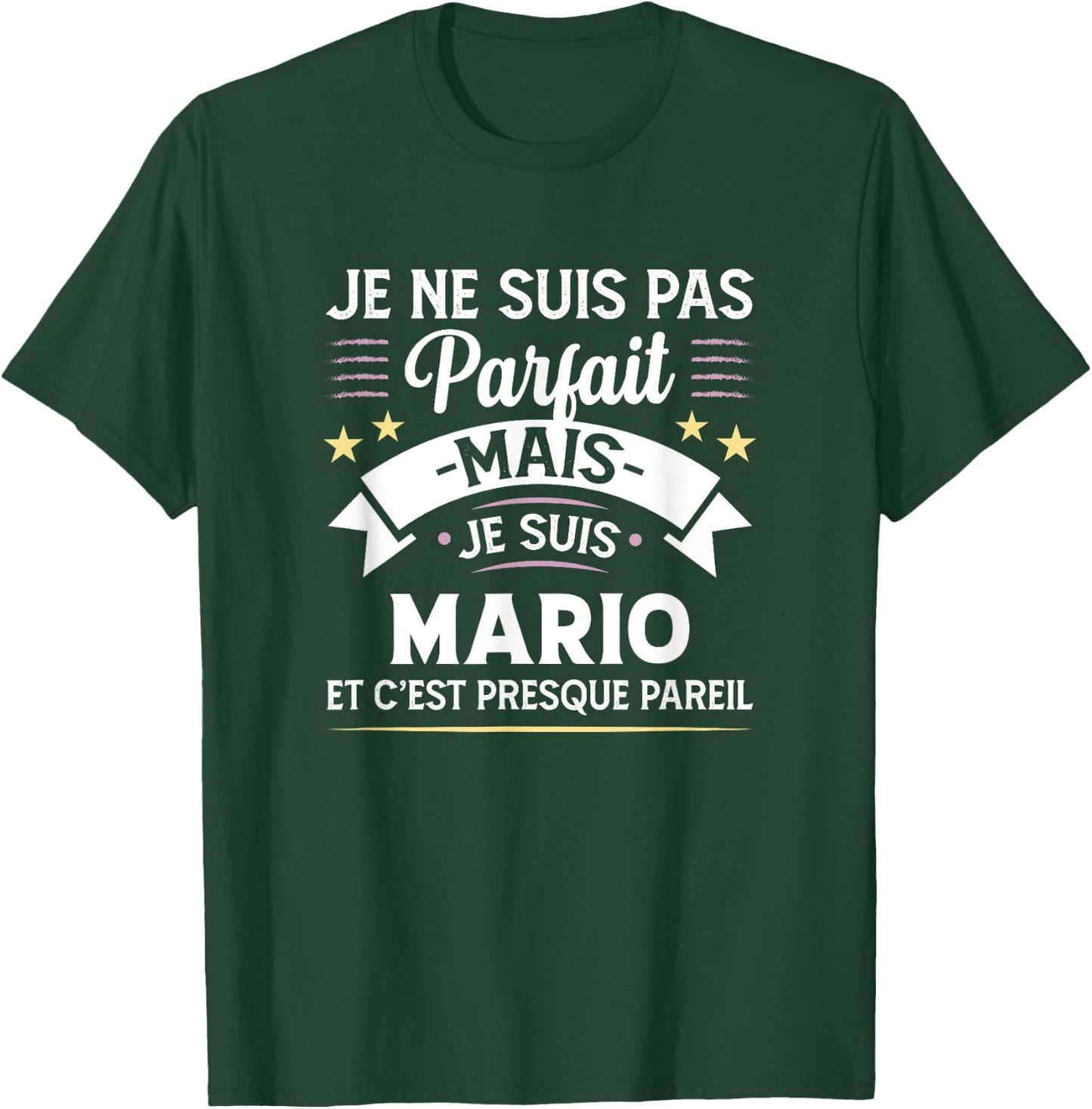 Personalised Gift Mario Funny Man , Black, S T-Shirt - T-Shirt | Forest