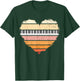 Piano Lover Pianist Piano Player Retro Sunset Heart Musician T-Shirt - T-Shirt | Forest