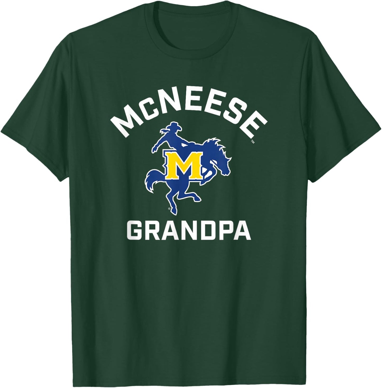 McNeese State University Cowboys Arched Grandpa T-Shirt - T-Shirt | Forest