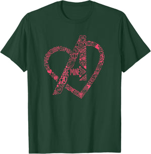 Marvel Avengers Heart Logo Valentine's Day T-Shirt - T-Shirt | Forest
