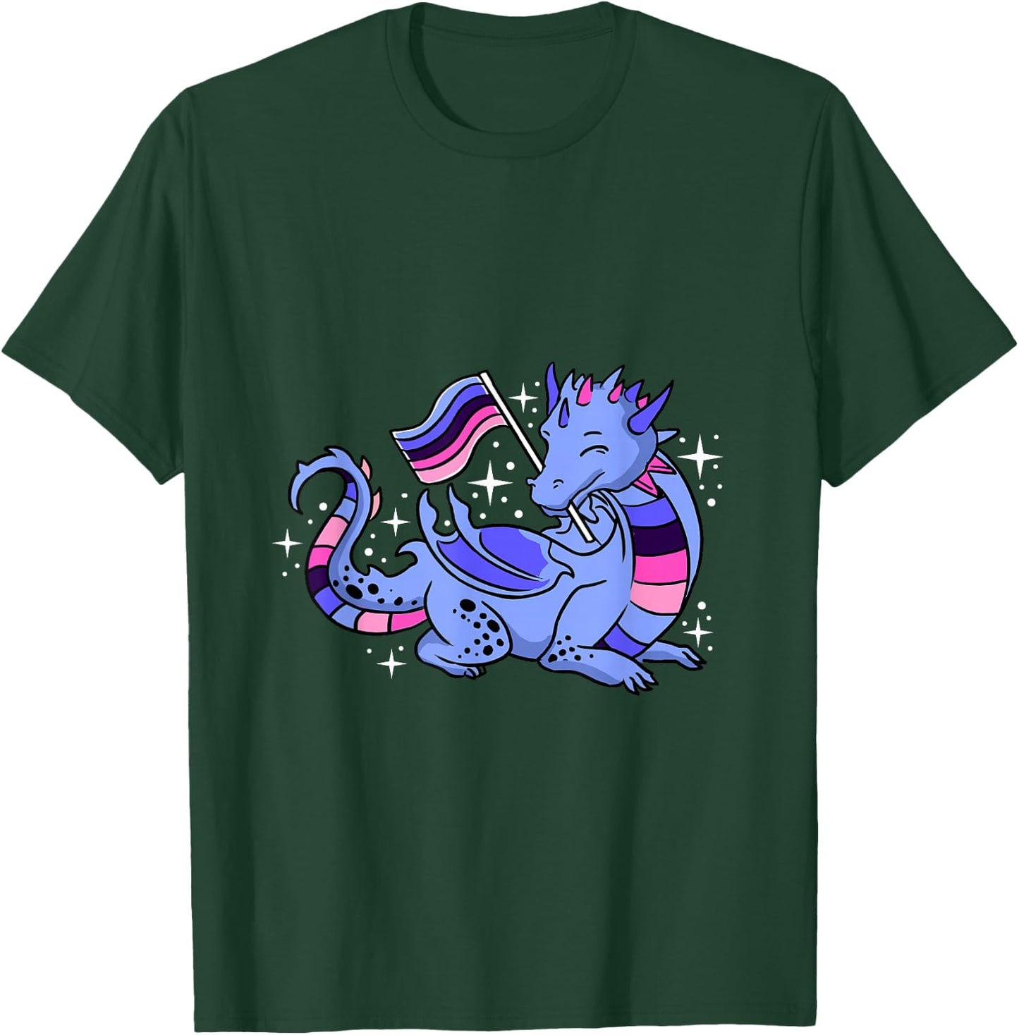 Omnisexual Dragon Omnisexual Pride T-Shirt - T-Shirt | Forest
