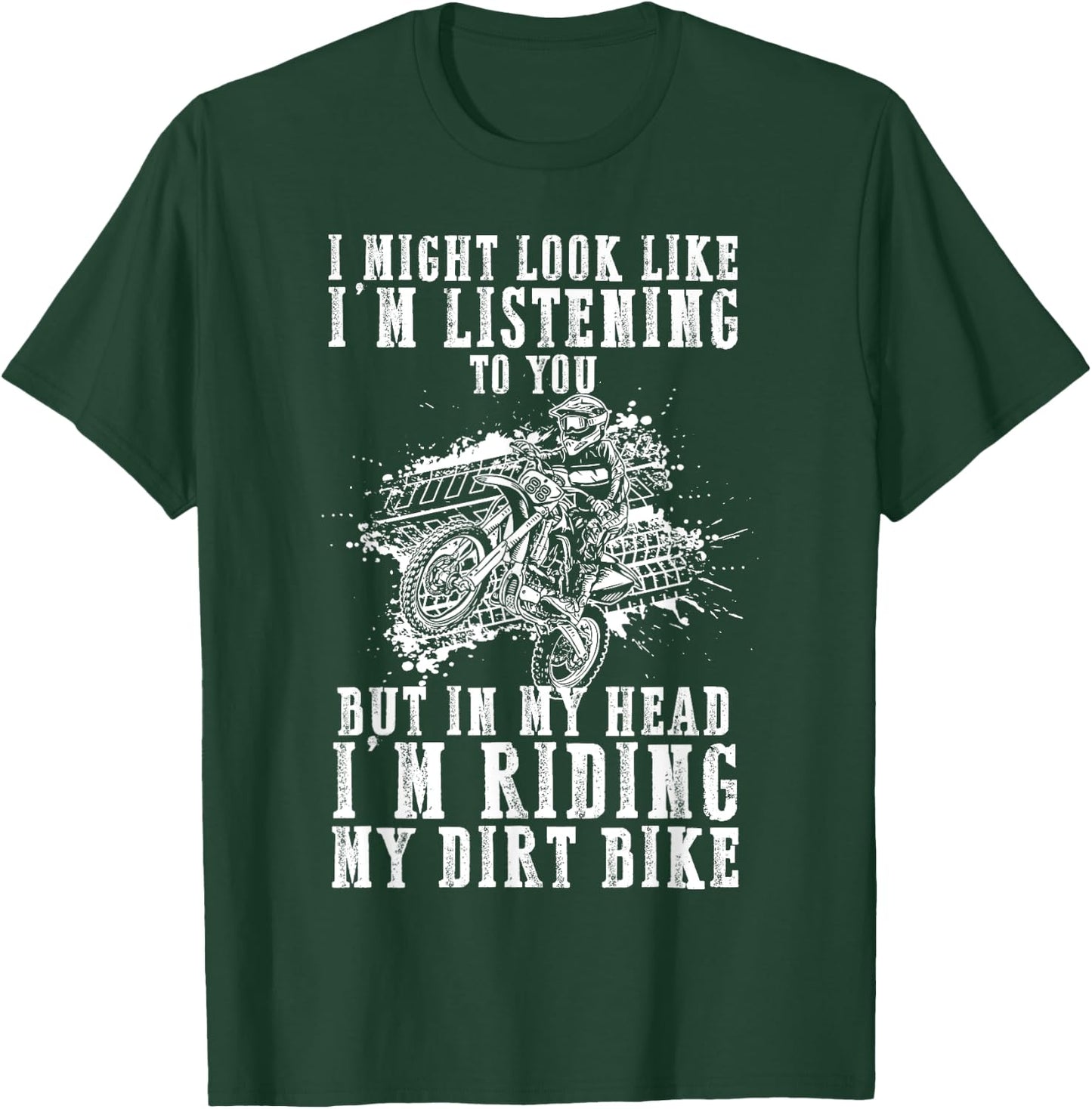 Dirt Bike Rider Thoughts - Sarkastisches Motocross MX Racer lustig T-Shirt - T-Shirt | Forest