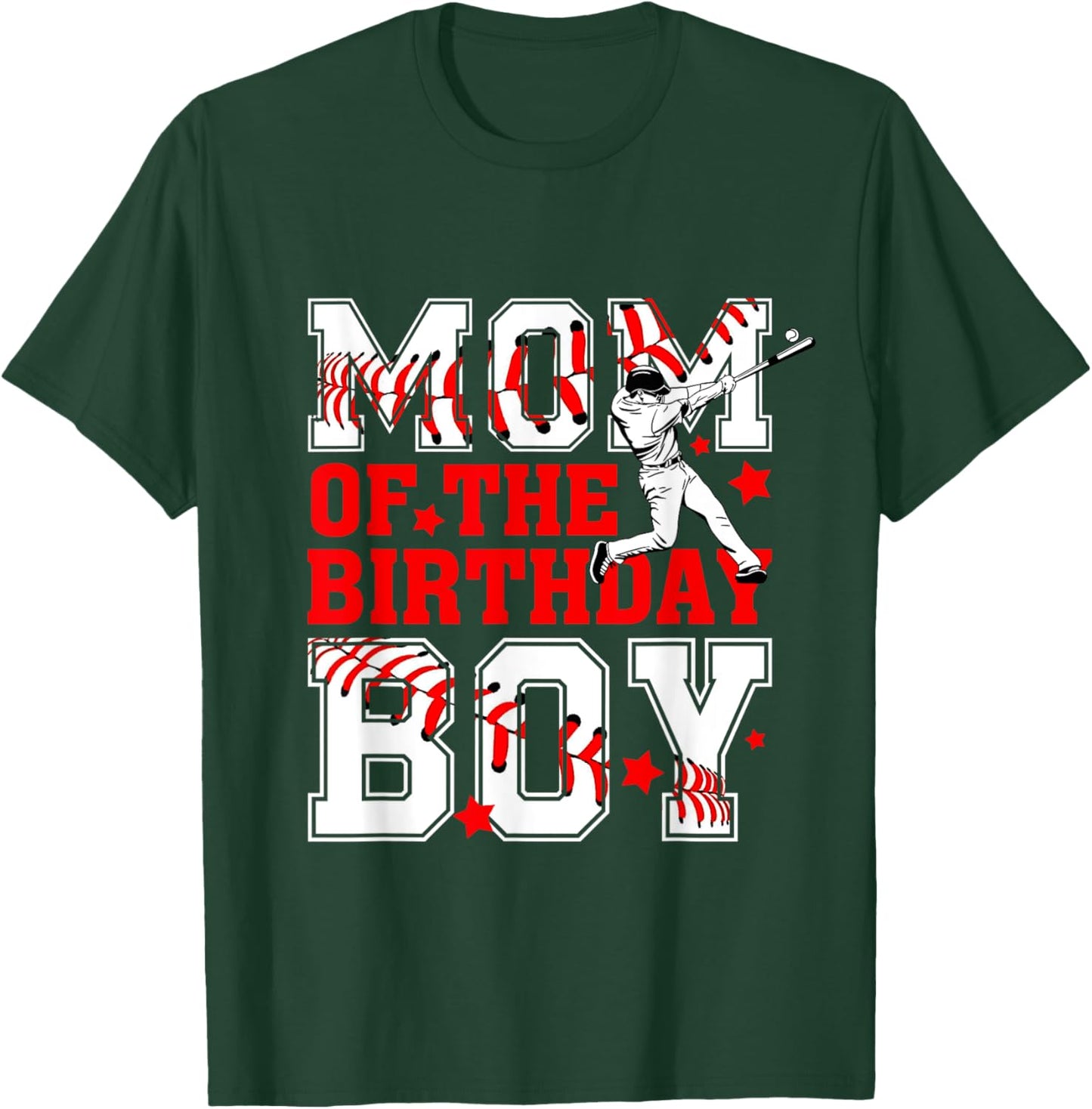 Mom And Dad Birthday Boy Son Baseball Lovers Family Matching T-Shirt - T-Shirt | Forest