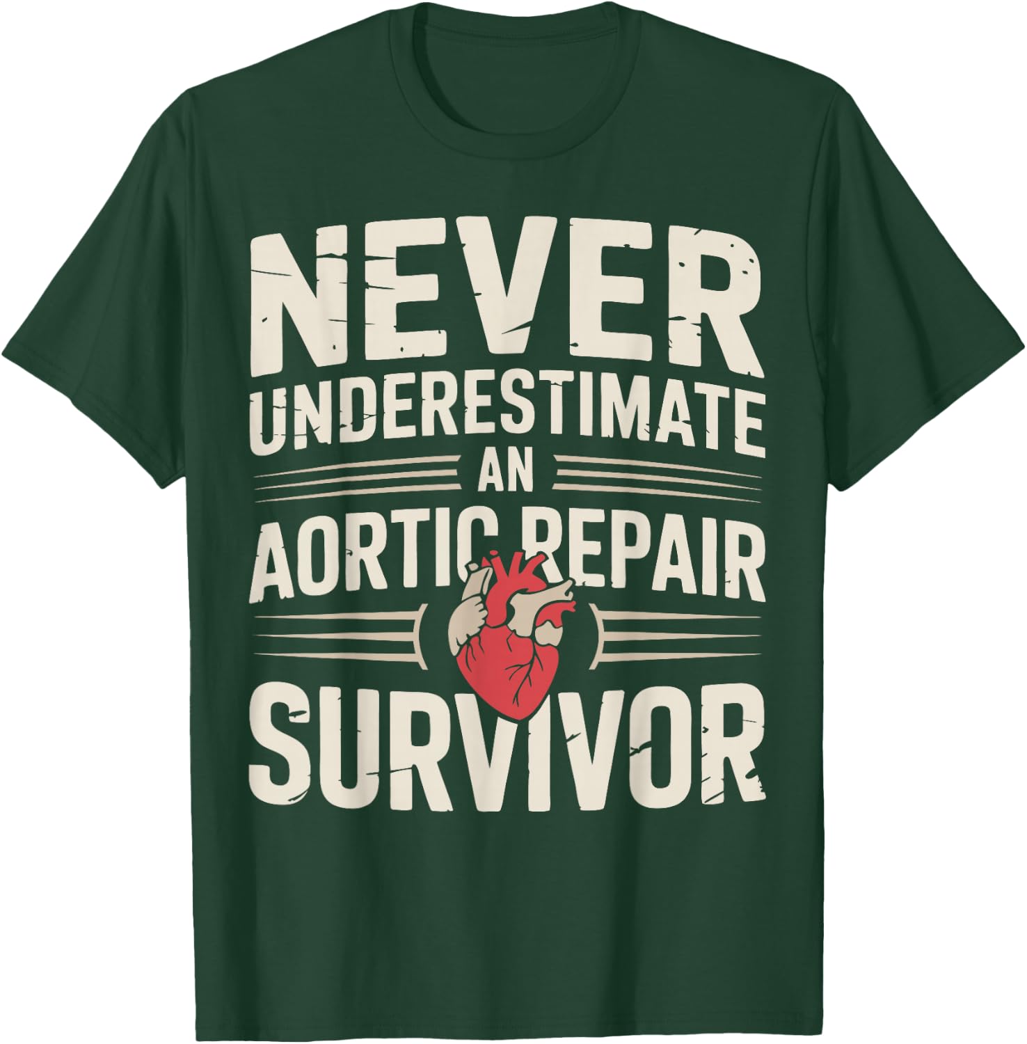 Aortic Repair Survivor T-Shirt - T-Shirt | Forest