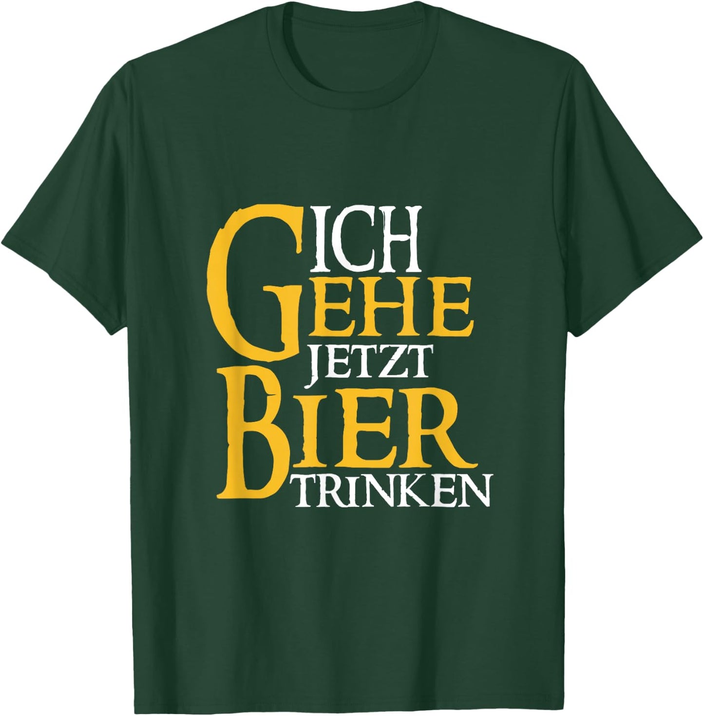 Men's with German Text "Ich gehe jetzt Bier trink, black, s T-Shirt - T-Shirt | Forest
