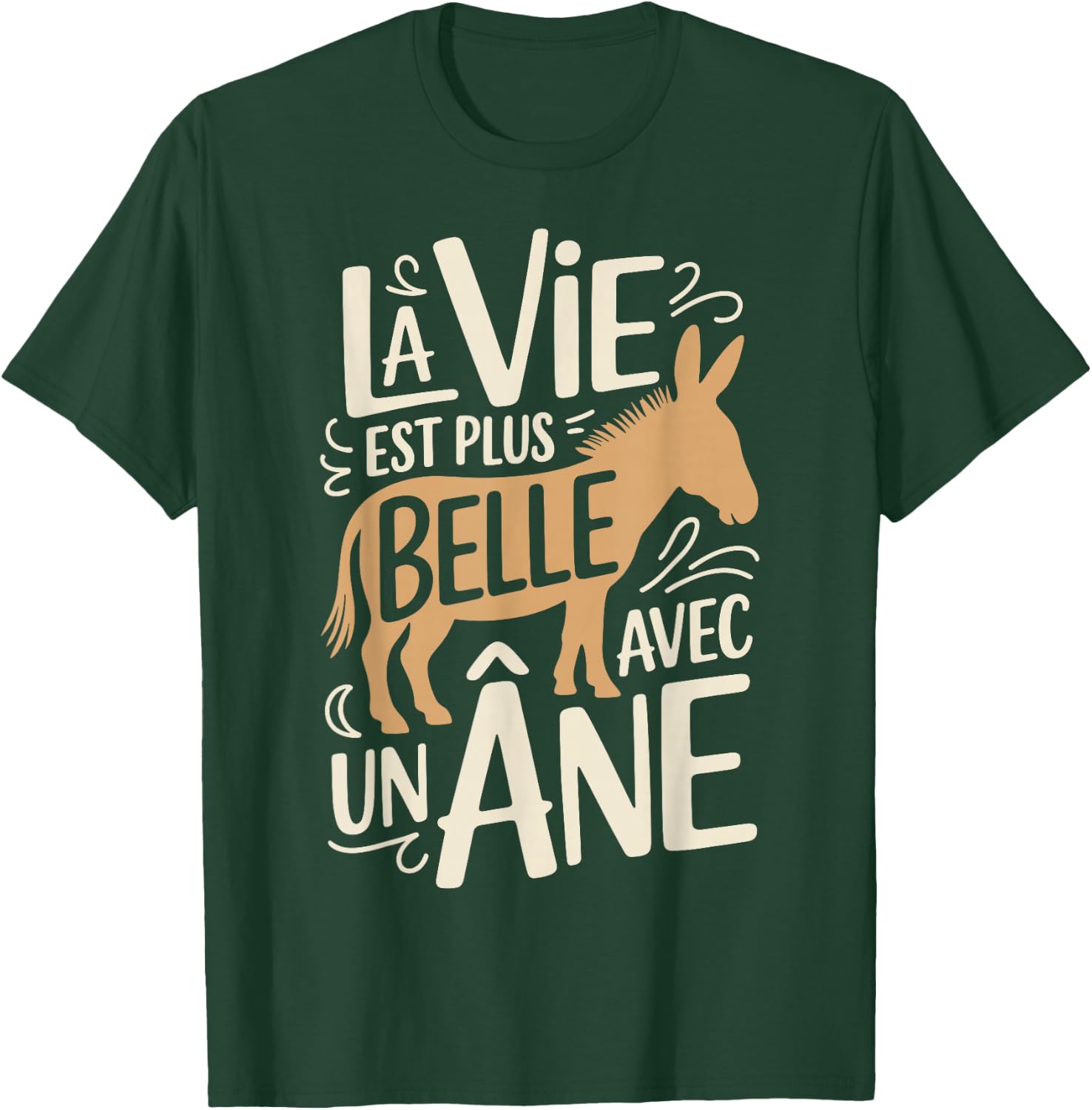 Cute Donkey Boy Girl Woman Vie Belle with Donkeys T-Shirt - T-Shirt | Forest