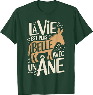 Cute Donkey Boy Girl Woman Vie Belle with Donkeys T-Shirt - T-Shirt | Forest