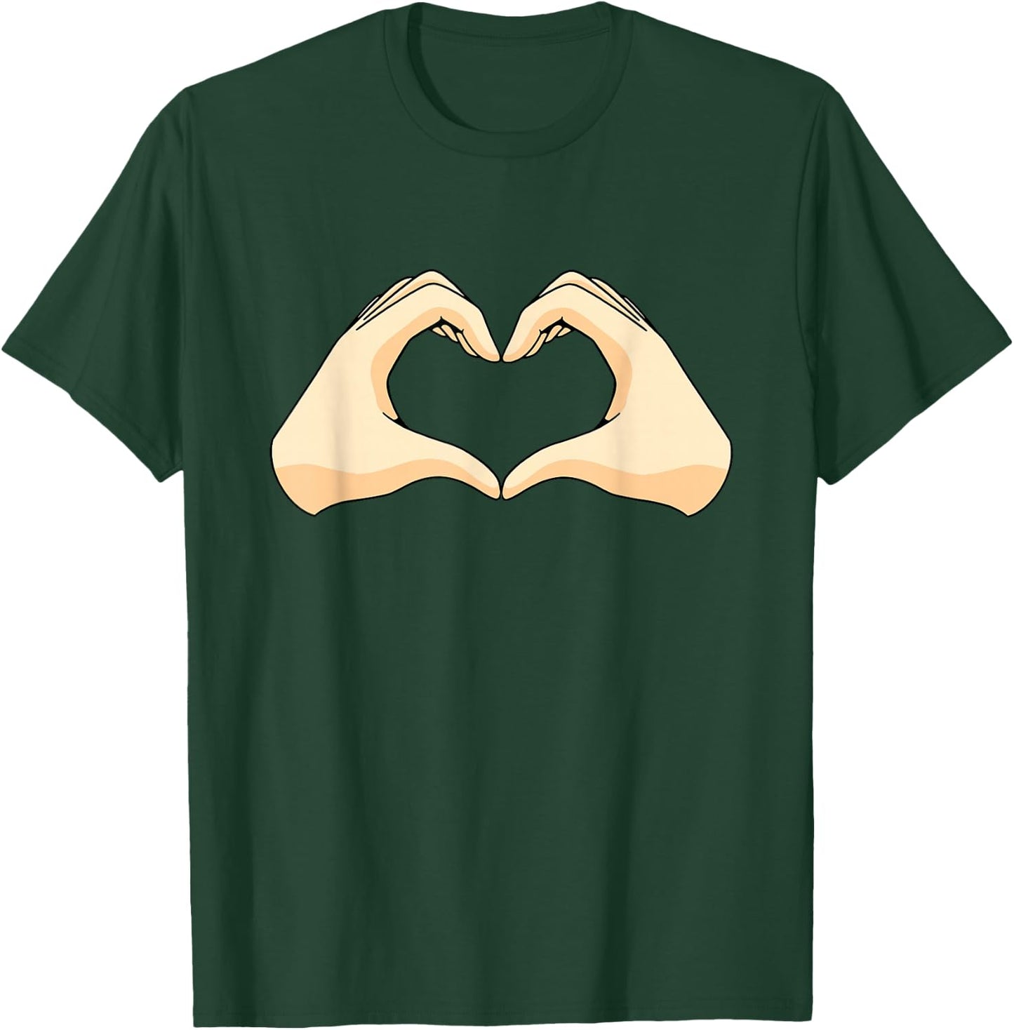 Hände Herz Hand Herz T-Shirt - T-Shirt | Forest