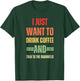 I Just Want To Drink Coffee And Talk - To Squirrels Graphic T-Shirt - T-Shirt | Forest