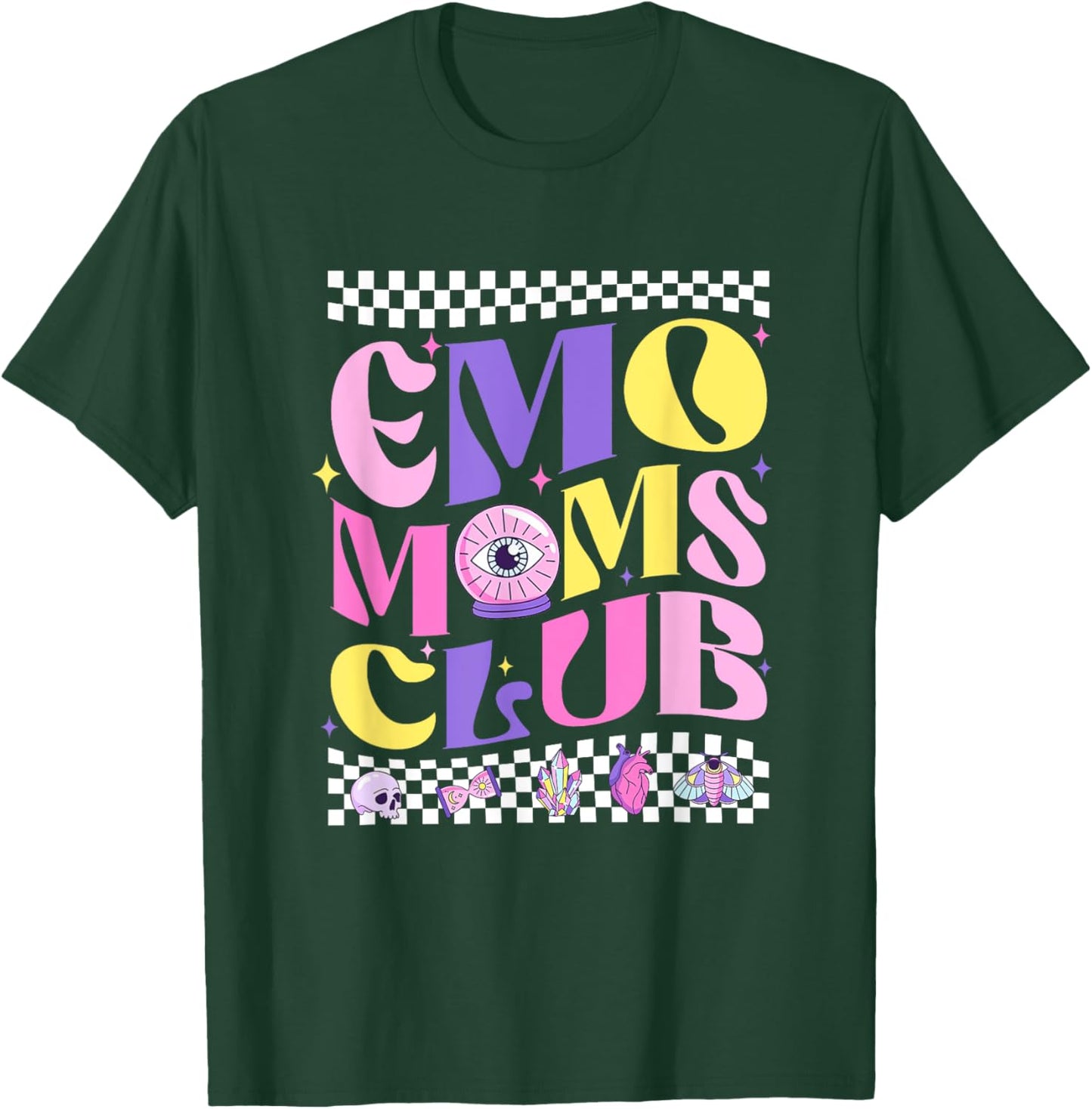 Groovy Emo Moms Club Punk Band Gothic Mother's Day Women T-Shirt - T-Shirt | Forest