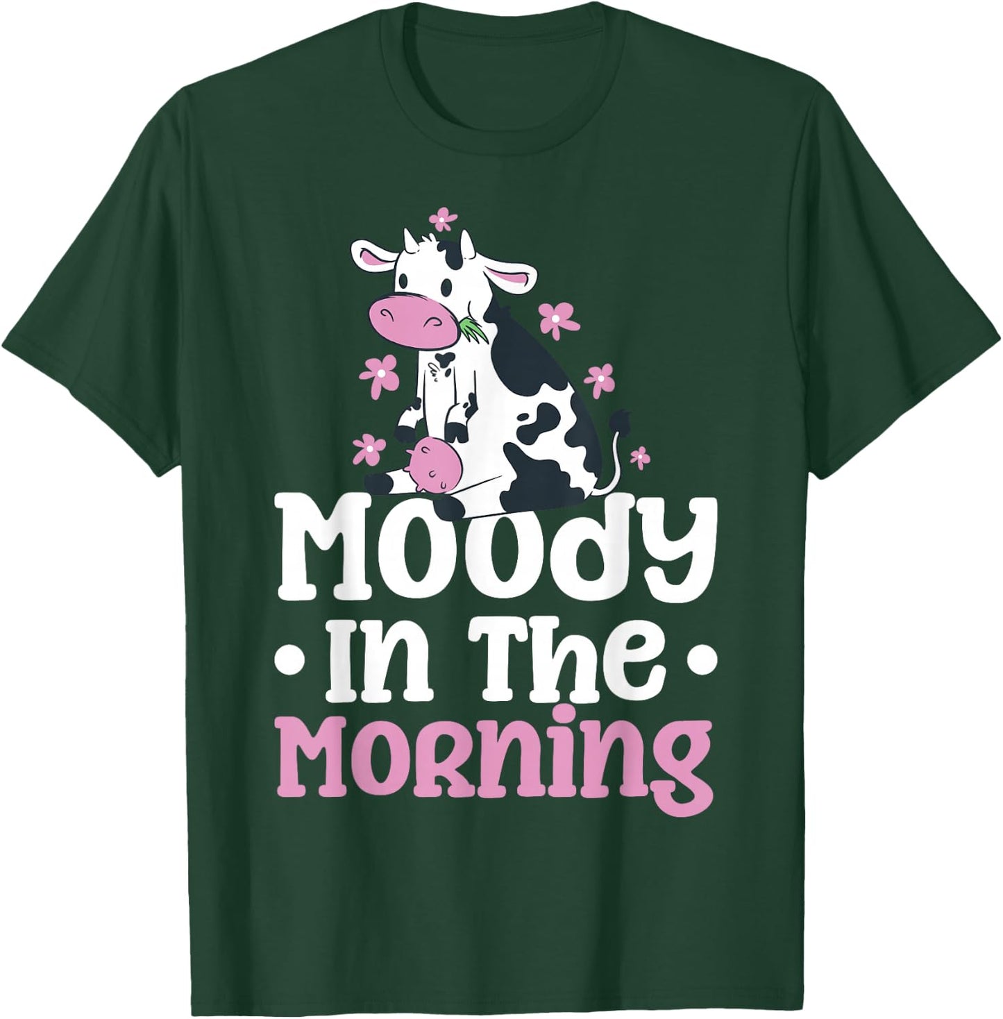 Moody In The Morning Cow T-Shirt - T-Shirt | Forest