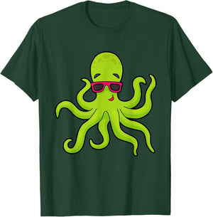 Cool Octopus Stuff Men Women Kraken Kids Octopus T-Shirt - T-Shirt | Forest