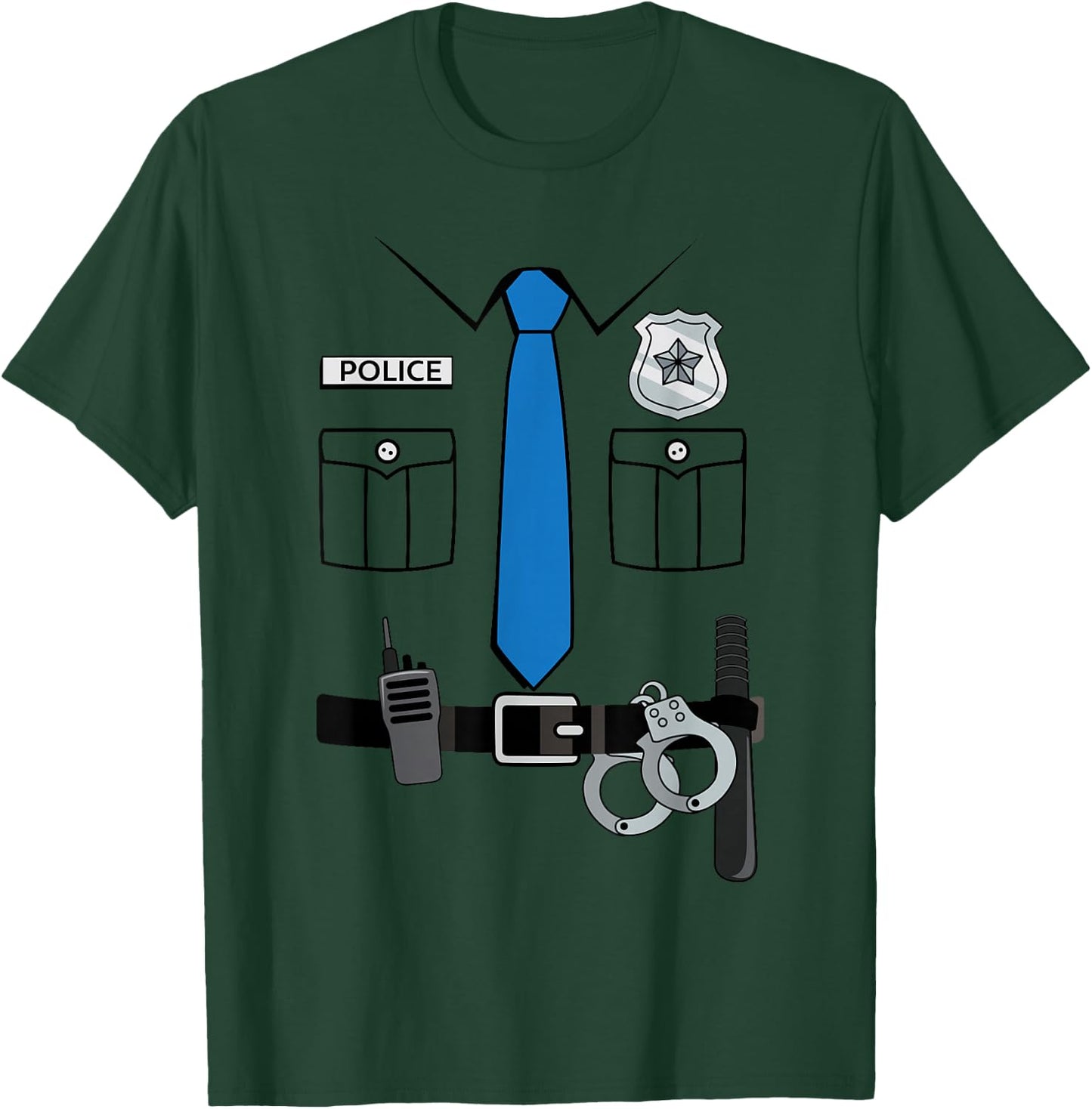 Police Uniform Halloween Costume for Kids and Adults T-Shirt - T-Shirt | Forest