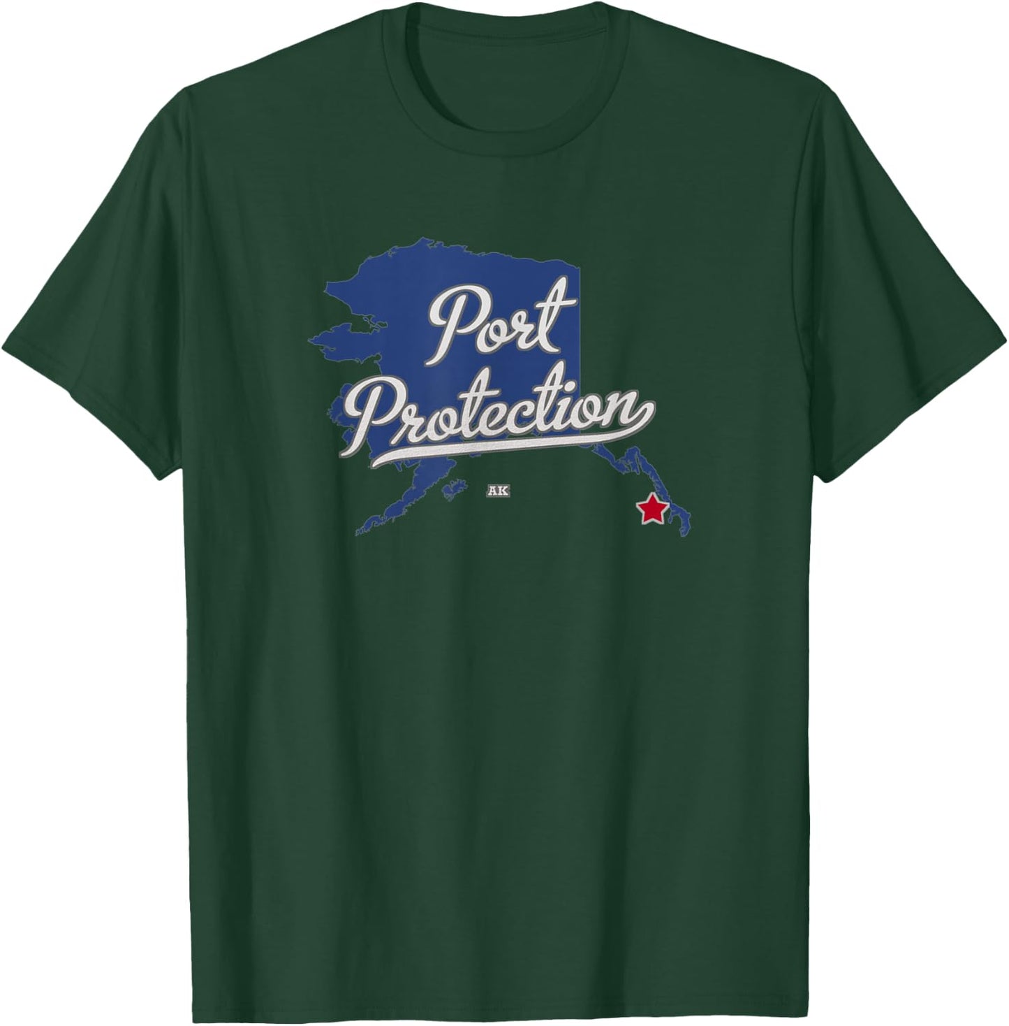 Port Protection Alaska AK Map T-Shirt - T-Shirt | Forest