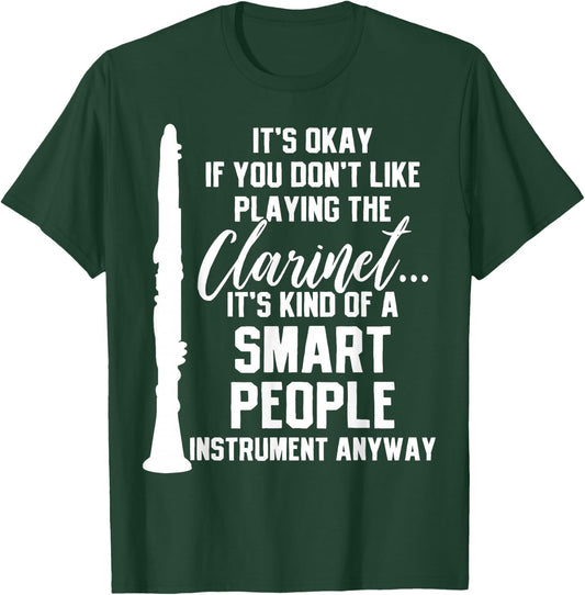 Clarinet Player Musical Instrument Funny Gift T-Shirt - T-Shirt | Forest