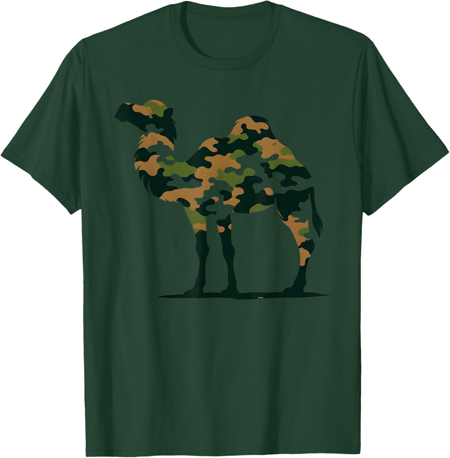 Camel Camelflage Camouflage Funny Camel T-Shirt - T-Shirt | Forest