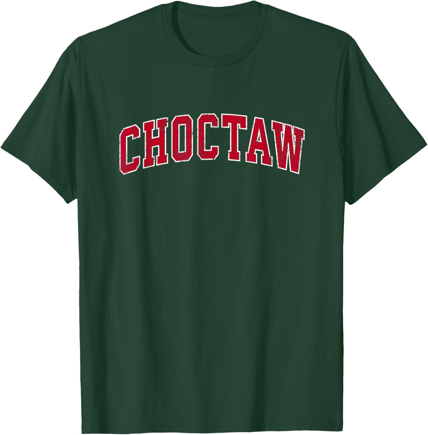 Choctaw Oklahoma OK Vintage Sports Design Red Design T-Shirt - T-Shirt | Forest