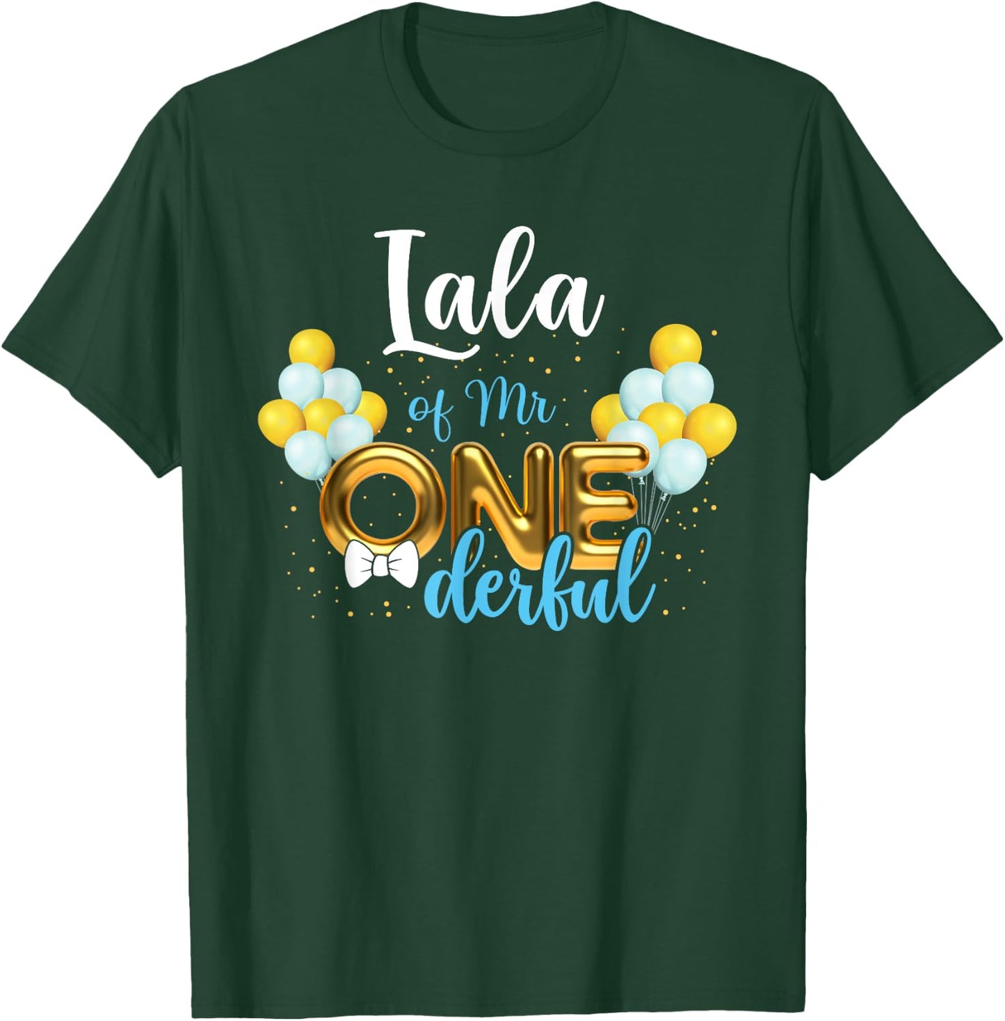 Lala of Mr Onederful 1st Birthday First One-Derful T-Shirt - T-Shirt | Forest