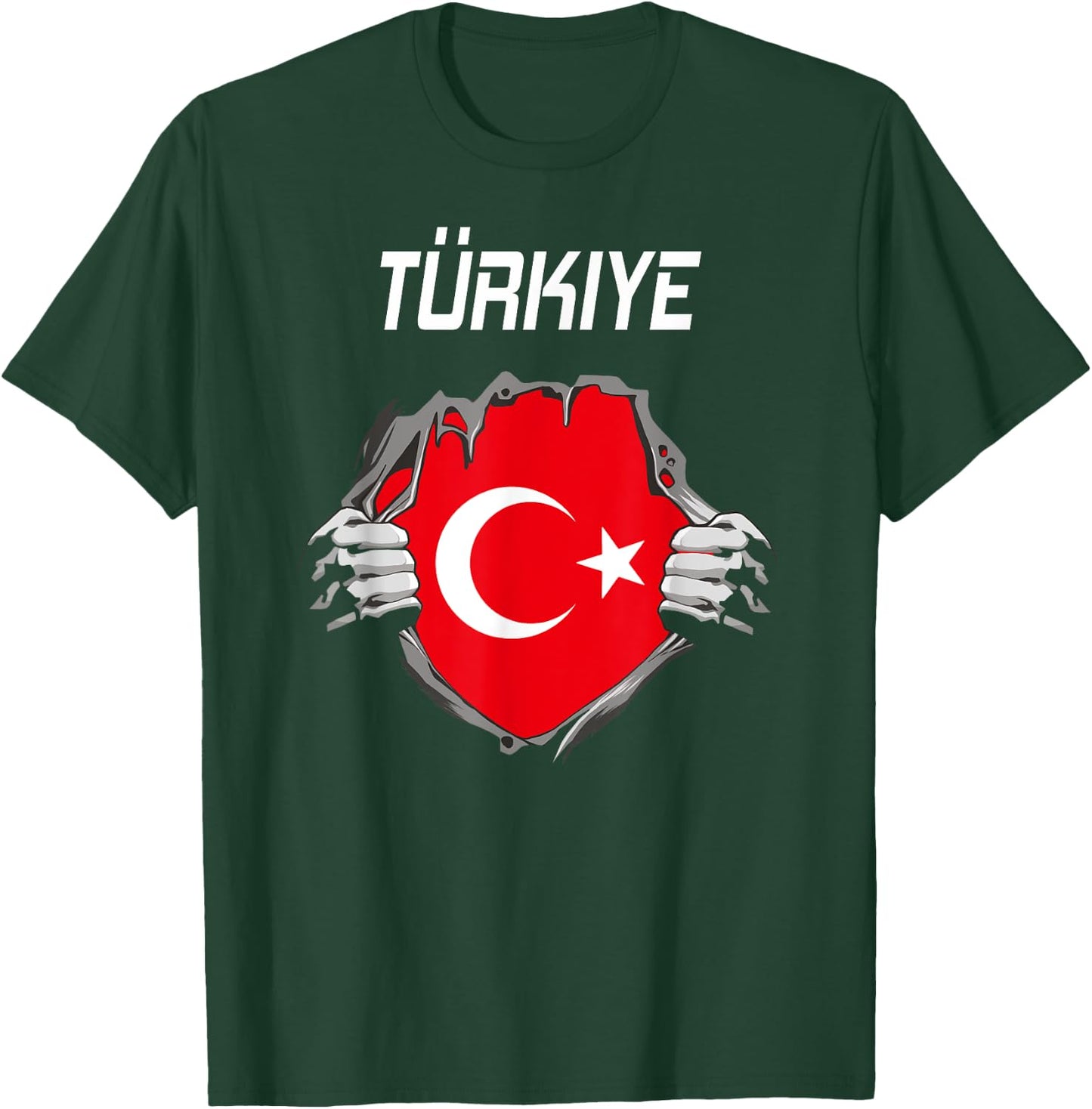Turkish Flag Fan Turkey , Black, S T-Shirt - T-Shirt | Forest