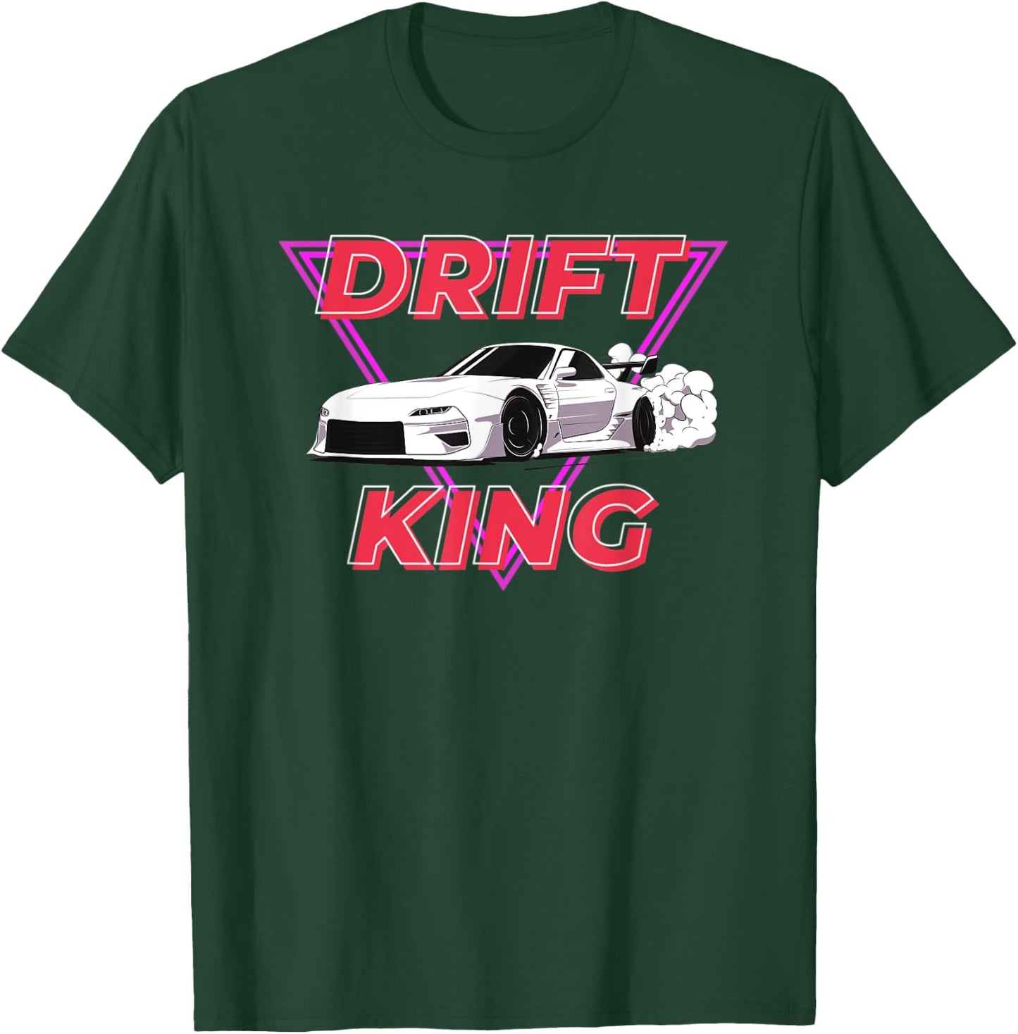 Cool Drift King Racing Imports Street Drifting Tail Spin T-Shirt - T-Shirt | Forest