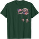 Weimaraner Dog Pocket Patriotic American Flag 4th of July T-Shirt - T-Shirt | Forest