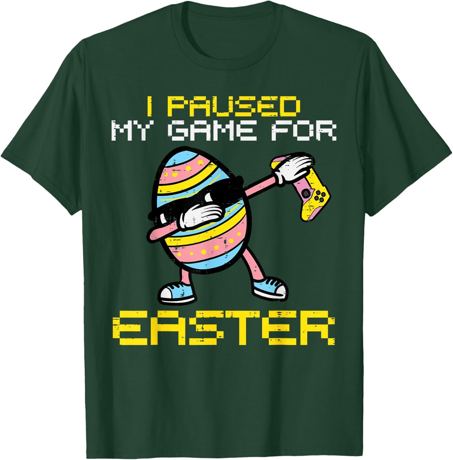 Paused My Game Easter Egg Dab Gamer Boys Kids Toddler Youth T-Shirt - T-Shirt | Forest