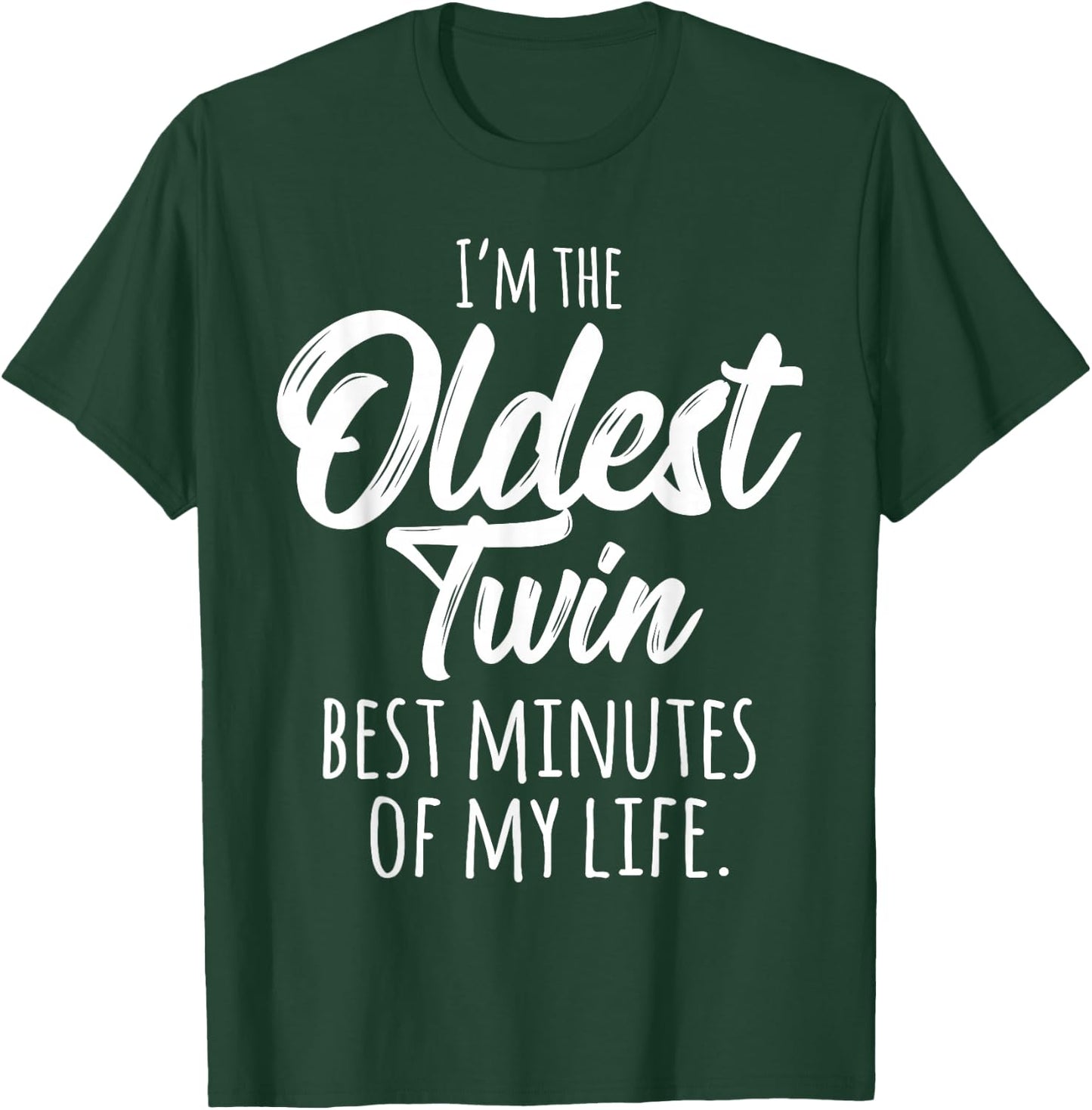 Twins Shirt Funny Matching Birthday Sibling Oldest Twin T-Shirt - T-Shirt | Forest