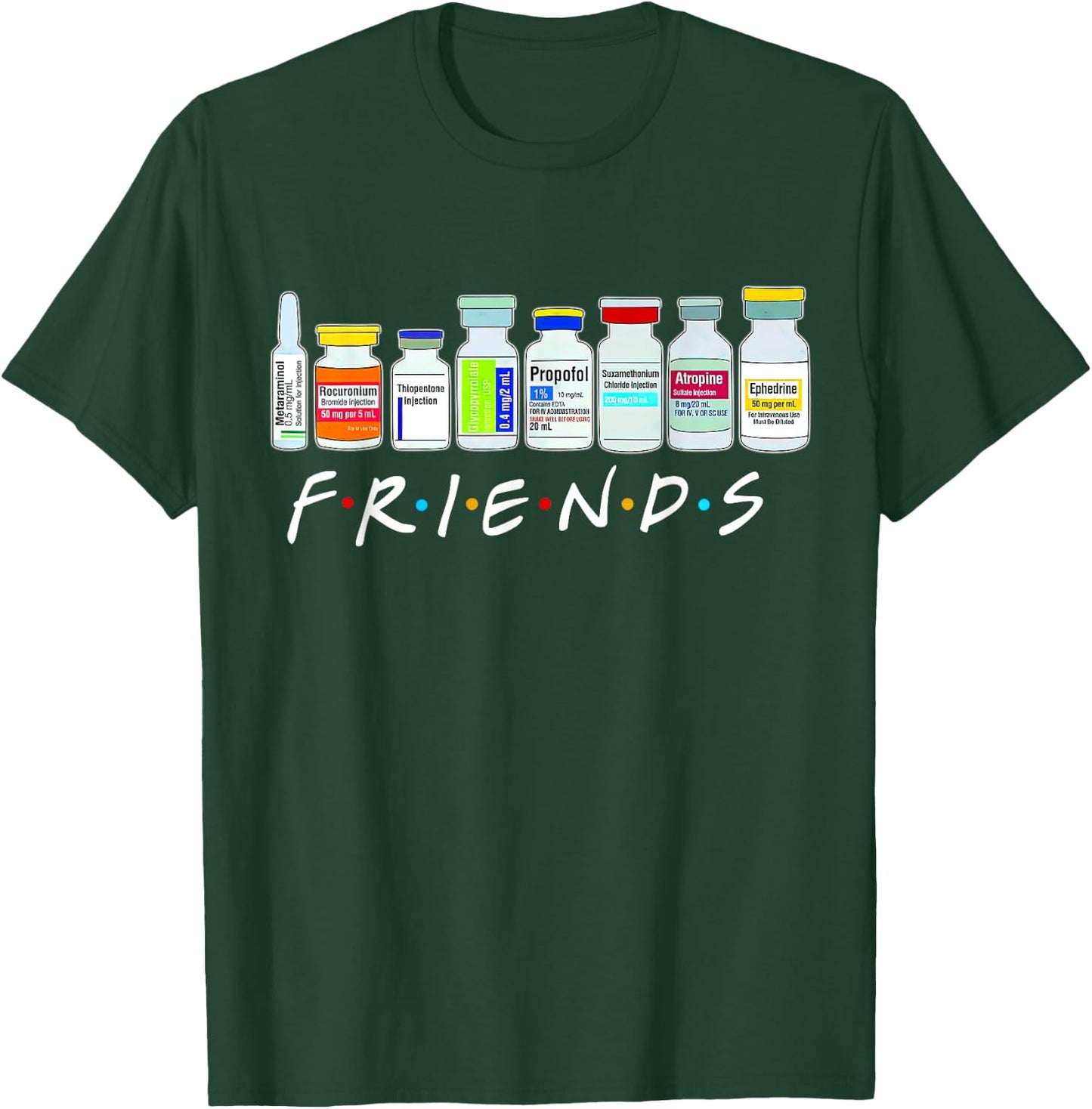 Nurse Friends ICU Propofol Crna ICU Critical Care Nurse - Black, Small - Women's T-Shirt - T-Shirt | Forest