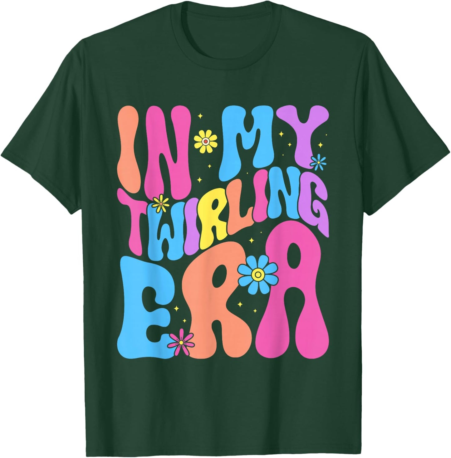 In My Twirling Era Twirler Majorettes Baton Twirling T-Shirt - T-Shirt | Forest
