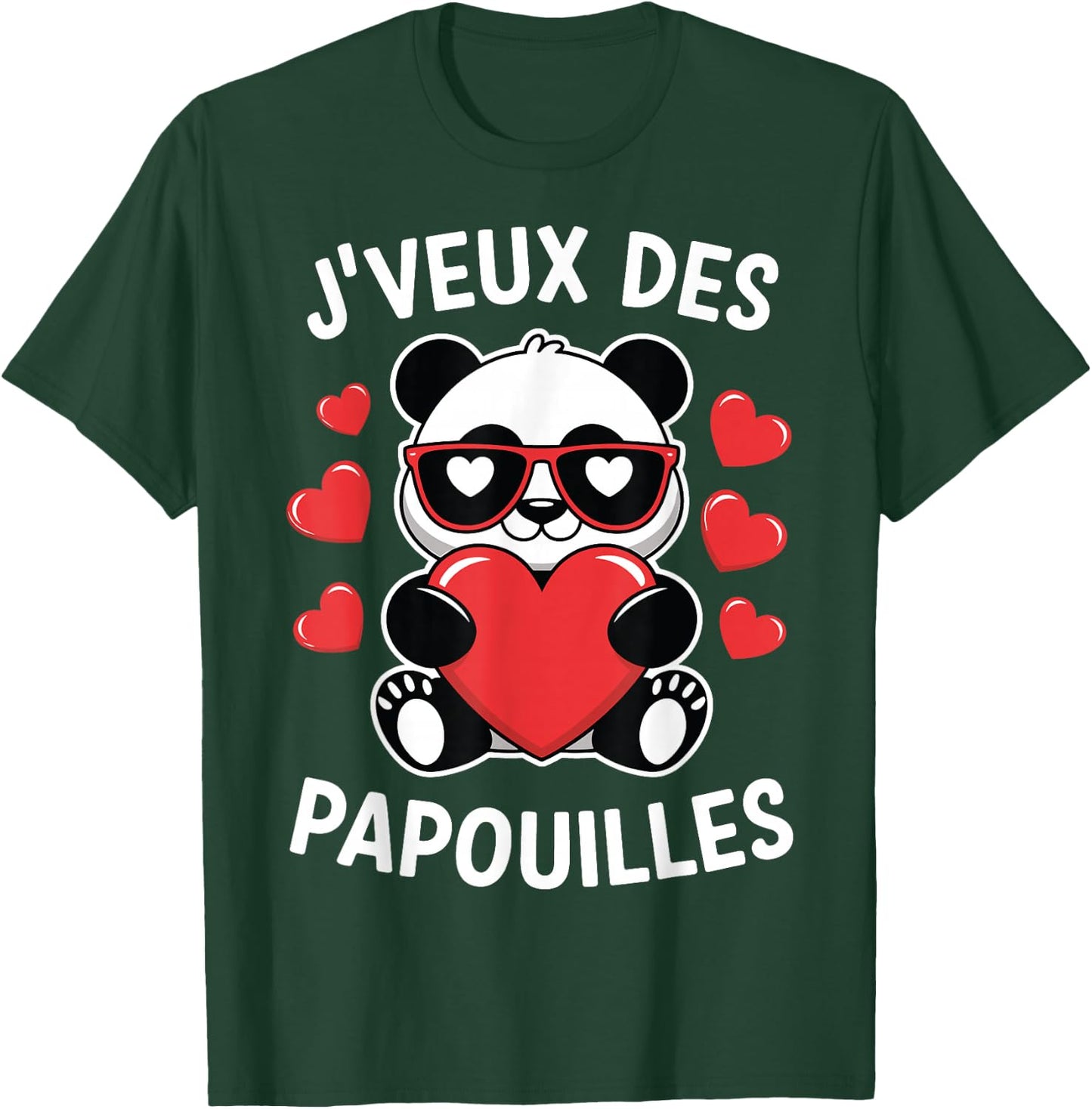I Want Papouilles Love Couple Humor Valentine's Day , Black, S T-Shirt - T-Shirt | Forest