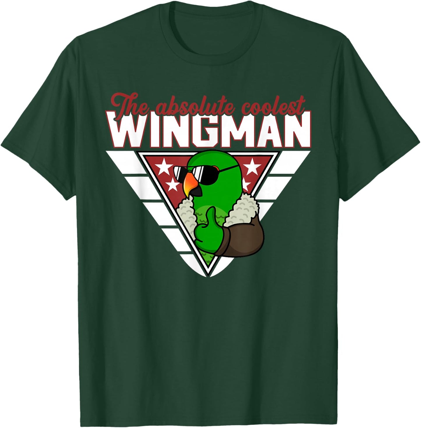 Coolest Wingman Parrot I Male Eclectus T-Shirt - T-Shirt | Forest