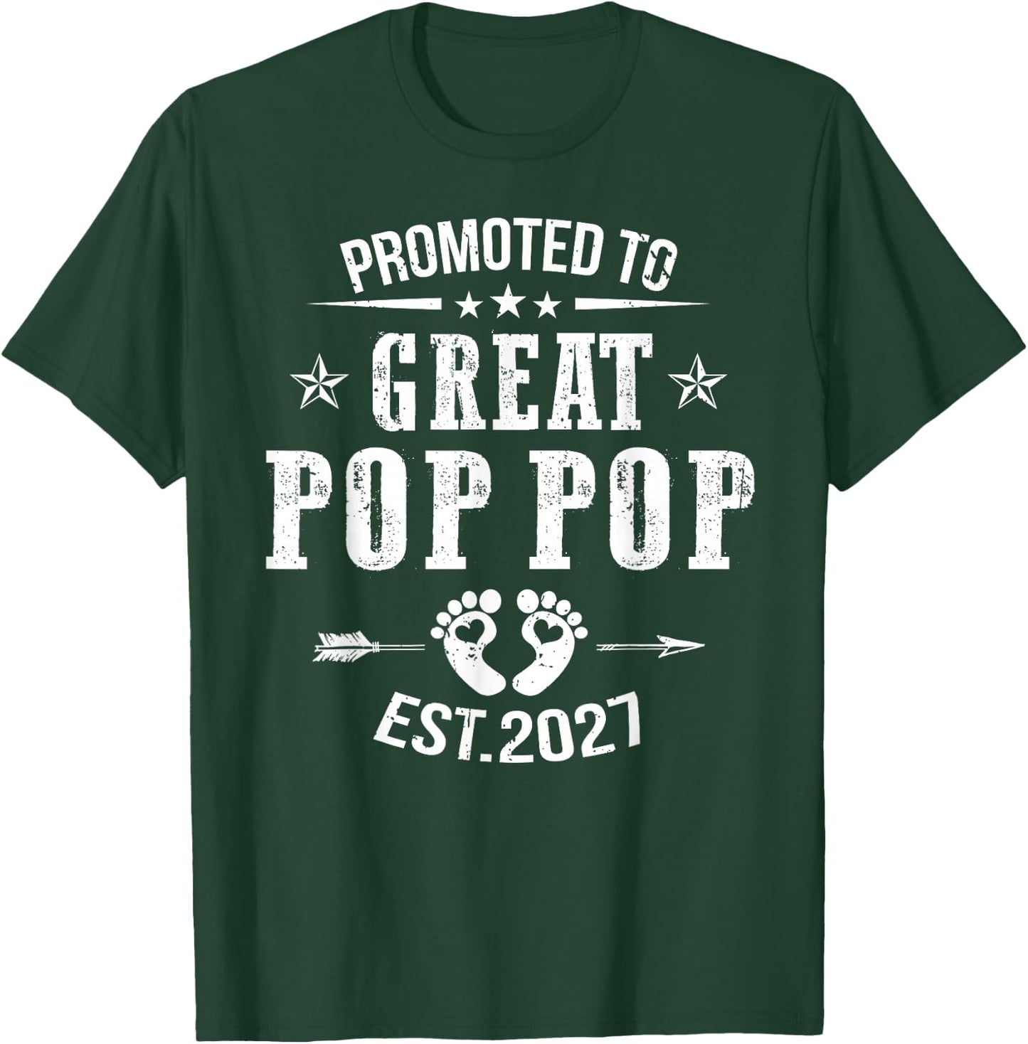 Promoted to Great Pop pop Est 2026 Soon to Be Dad T-Shirt - T-Shirt | Forest
